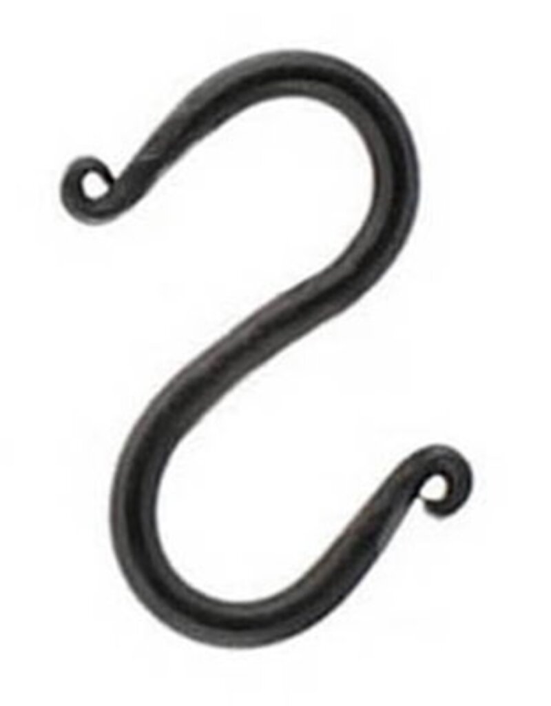 Forged Iron Link S Hook - 3 in - Antique Black