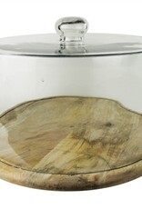 Bodega Cake Cloche, Glass & Wood