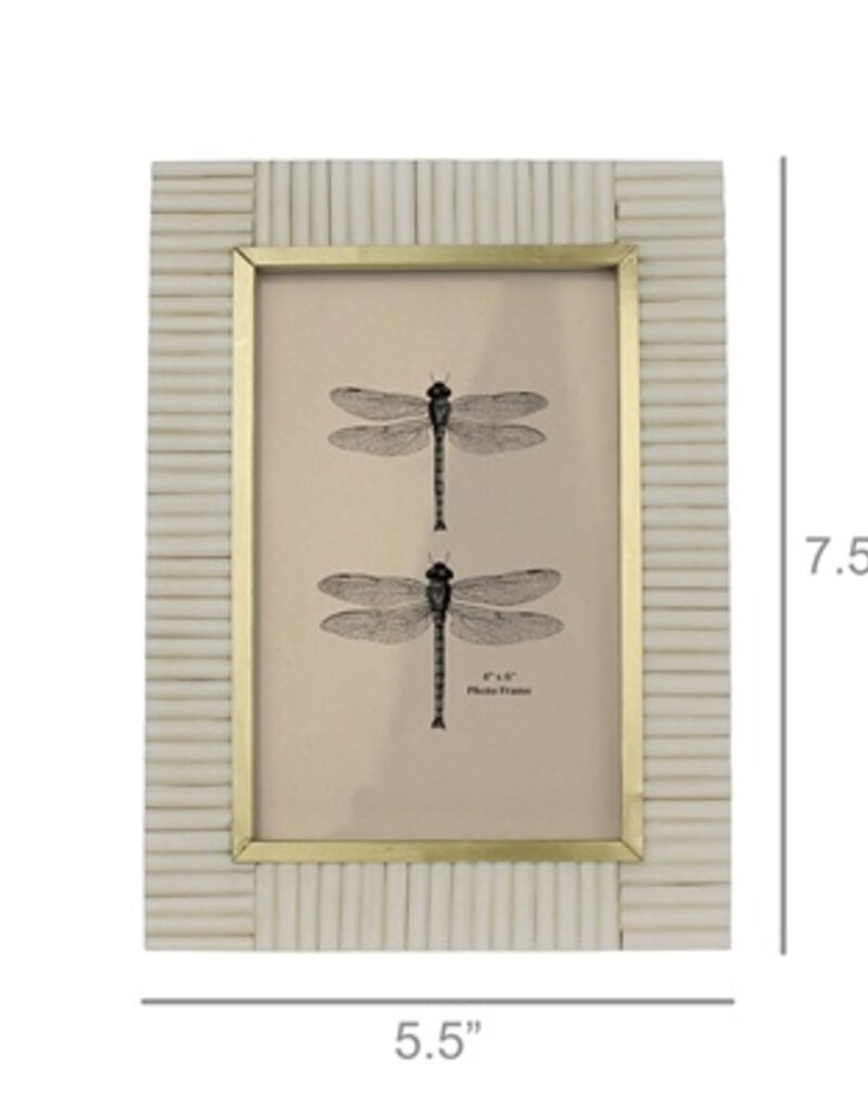 Picture Frame, Resin & Brass - 4x6