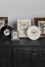 Layered Round Frame, White - 3"