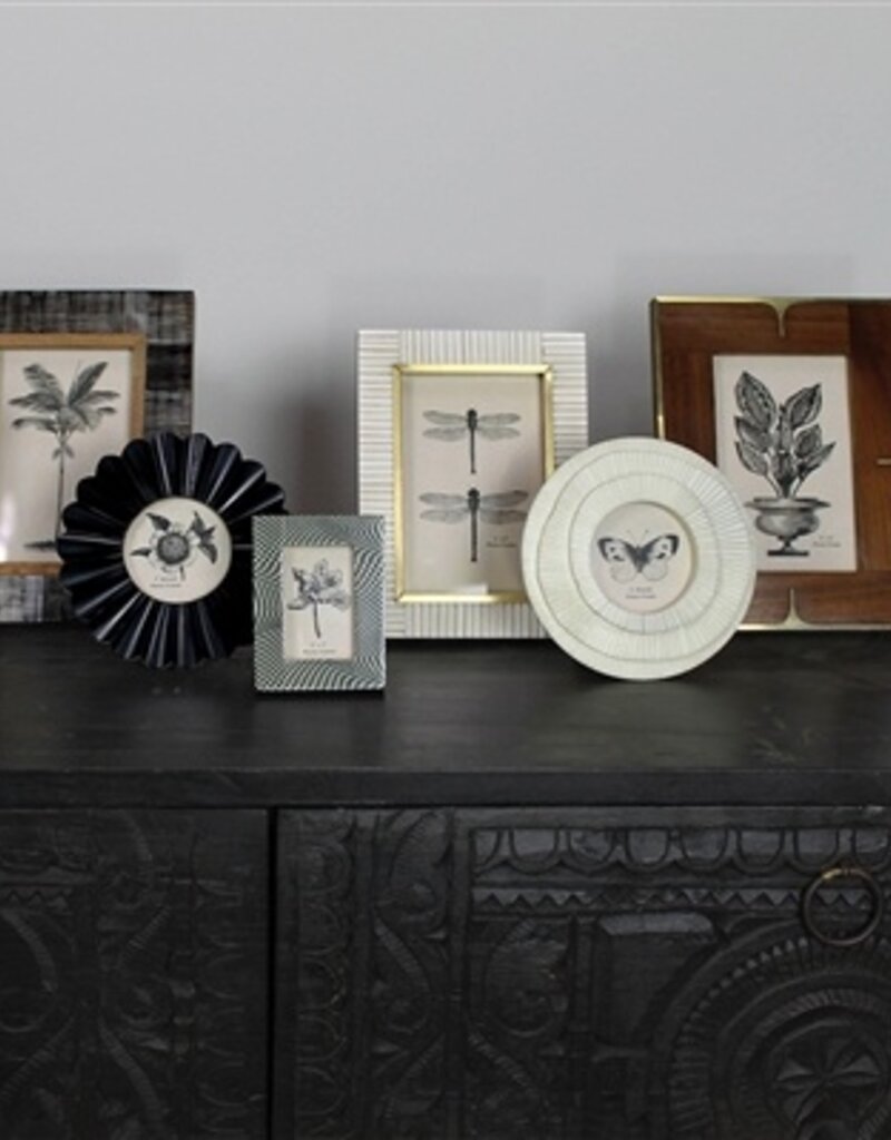Layered Round Frame, White - 3"