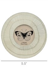 Layered Round Frame, White - 3"