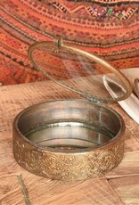 Josephine Mirrored Box, Brass - Lrg Round