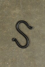 Forged Iron Link S Hook - 3 in - Antique Black