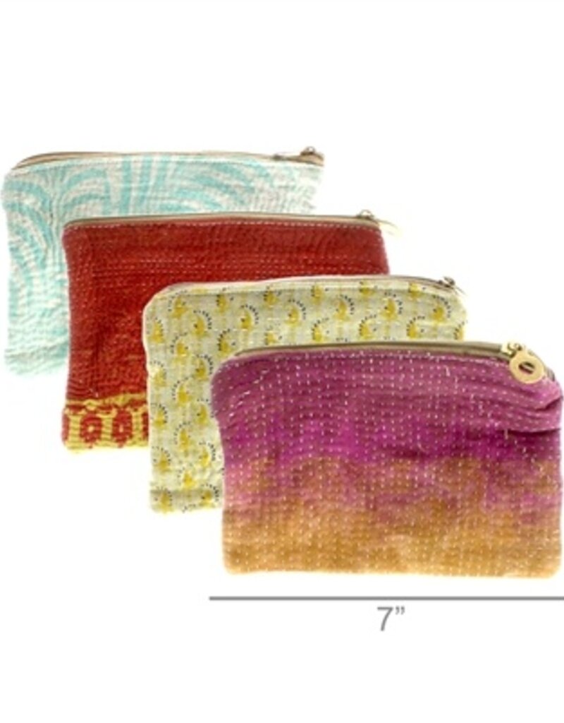 Kantha Fabric Pouch