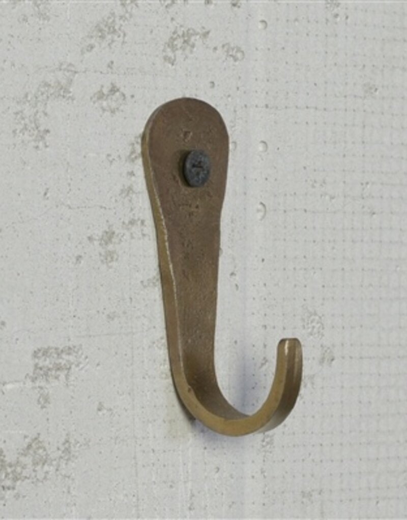 Forged Hook, Iron - Brass