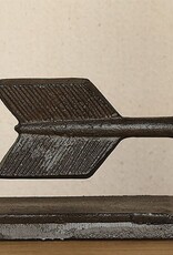 Arrow Cast Iron Bookends - Brown