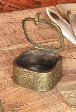 Josephine Mirrored Box - Small Square - Brass Antique