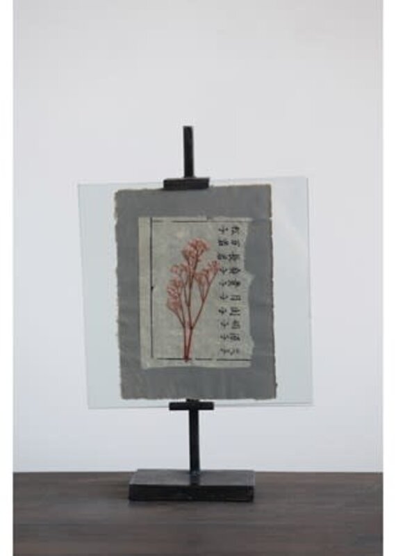 Floating Photo Frame with Metal & Glass Stand