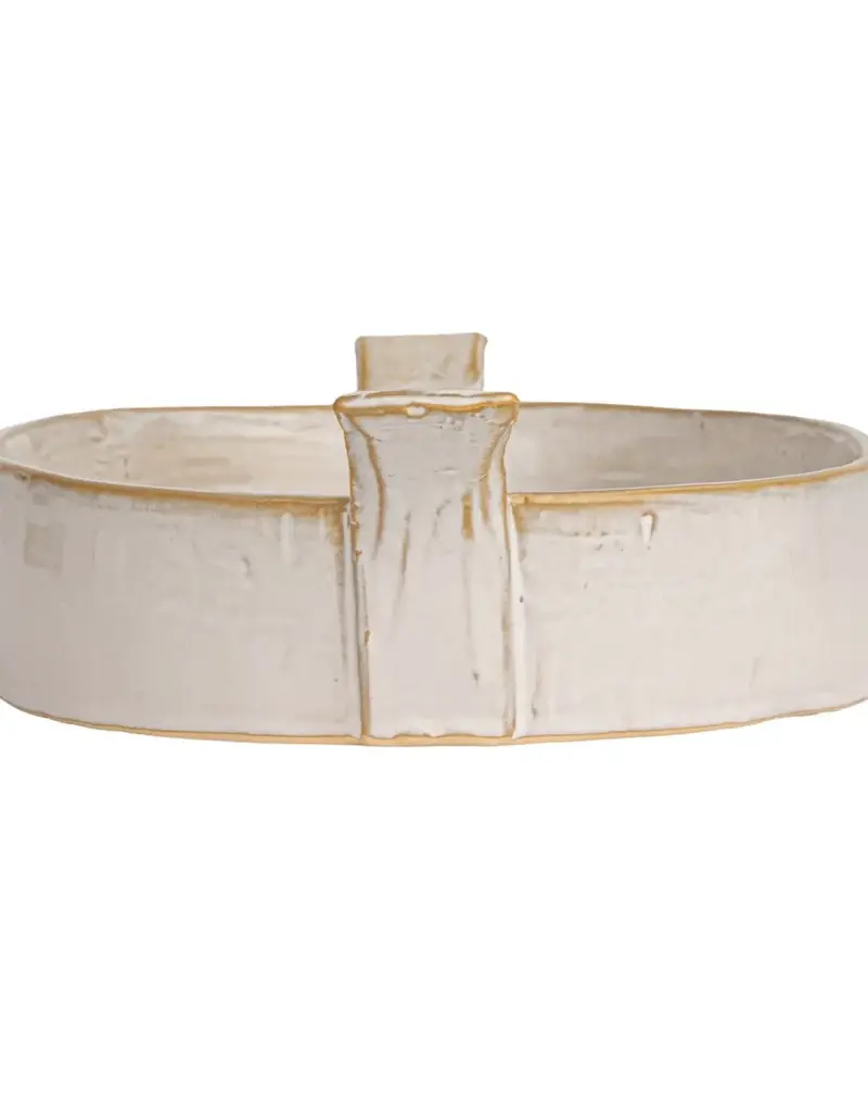 1-1/2 Quart Stoneware Baker w/ Handles 13-3/4"L x 7"W x 2-1/4"H