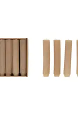 Unscented Pleated Taper Candles in Box, Set of 12