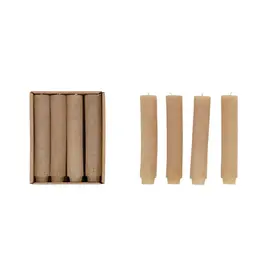Unscented Pleated Taper Candles in Box, Set of 12