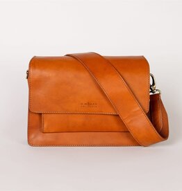 Austin Full-Size Bag in Cognac Classic Leather w/ Wide Leather and Thin Straps