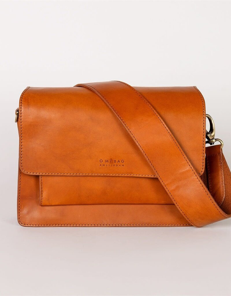Austin Full-Size Bag in Cognac Classic Leather w/ Wide Leather and Thin Straps