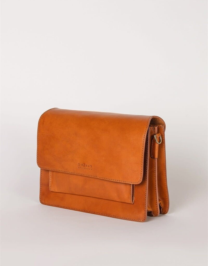 Austin Full-Size Bag in Cognac Classic Leather w/ Wide Leather and Thin Straps
