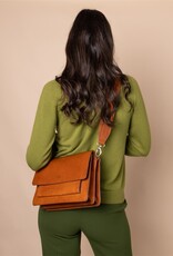 Austin Full-Size Bag in Cognac Classic Leather w/ Wide Leather and Thin Straps