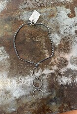 Jonas and Muse 3 Silver Rings On Necklace