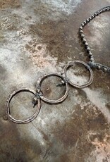 Jonas and Muse 3 Silver Rings On Necklace