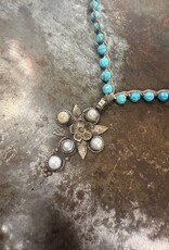 Tubtan Pearl Cross - Turq