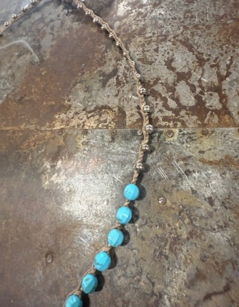 Tubtan Pearl Cross - Turq