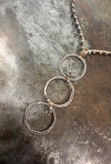 3 Silver Ring - Brown