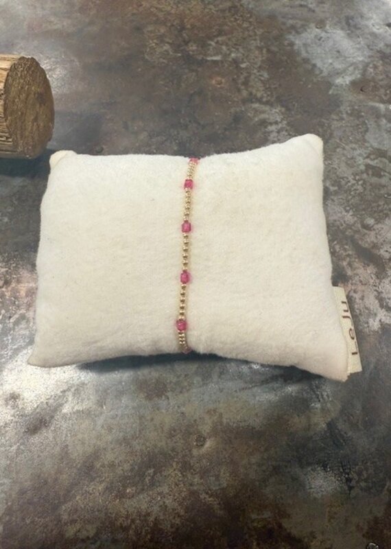 2mm Gold-filled Bead & Pink Zercon