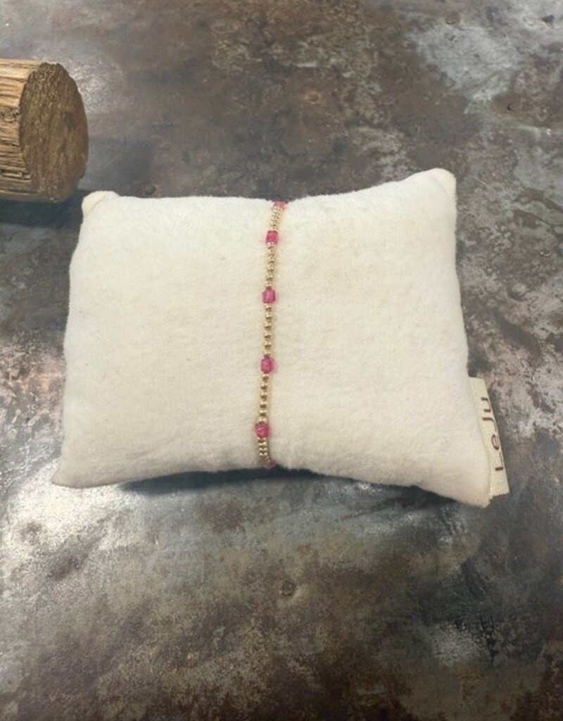 2mm Gold-filled Bead & Pink Zercon