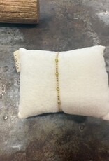 2mm Gold-filled & Chartreuse Bead Bracelet