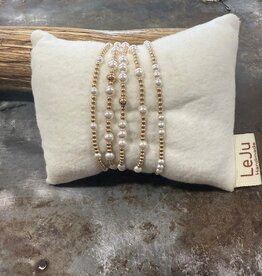 2mm Gold-filled Bead & Pearl Combo Bracelet