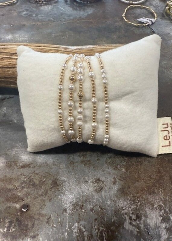 2mm Gold-filled Bead & Pearl Combo Bracelet