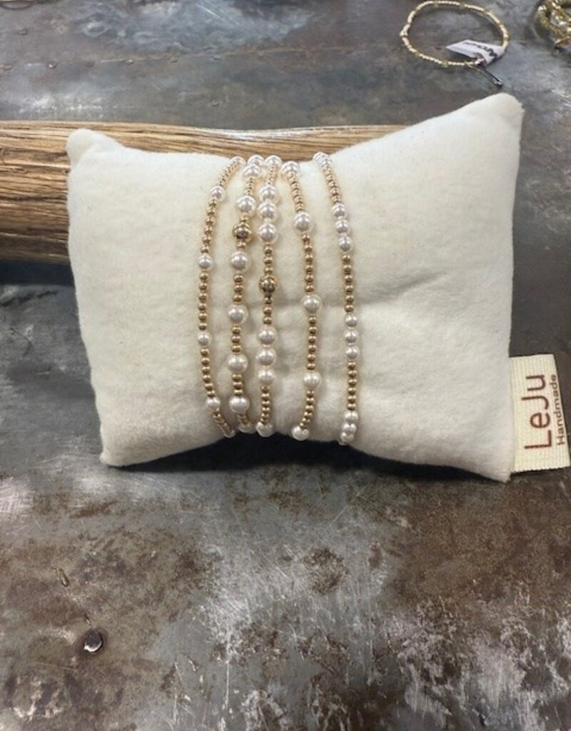 2mm Gold-filled Bead & Pearl Combo Bracelet