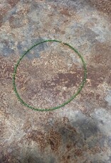 2mm Emerald Green Necklace