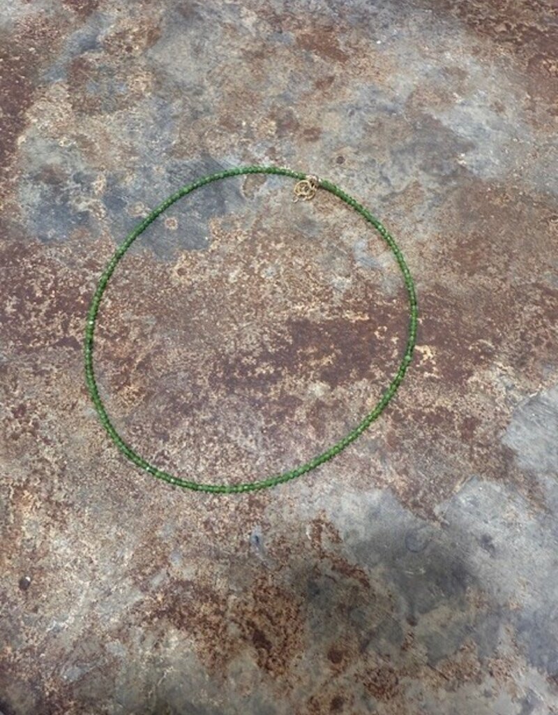 2mm Emerald Green Necklace