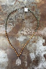 Jonas and Muse Necklaces - Size Large - Handmade Original Bead, Stone, and Silver by Artist Liz Jonas