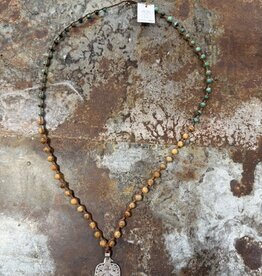 Jonas and Muse Necklaces - Size Large - Handmade Original Bead, Stone, and Silver by Artist Liz Jonas