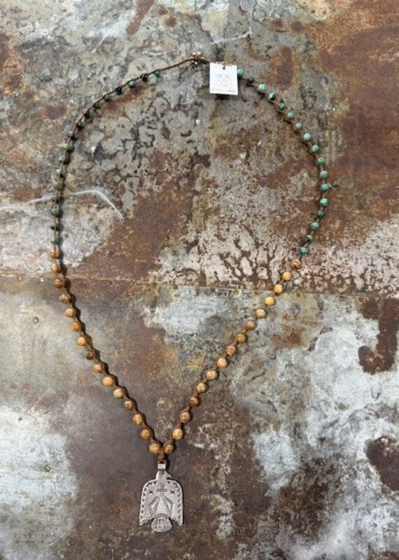 Jonas and Muse Necklaces - Size Large - Handmade Original Bead, Stone, and Silver by Artist Liz Jonas