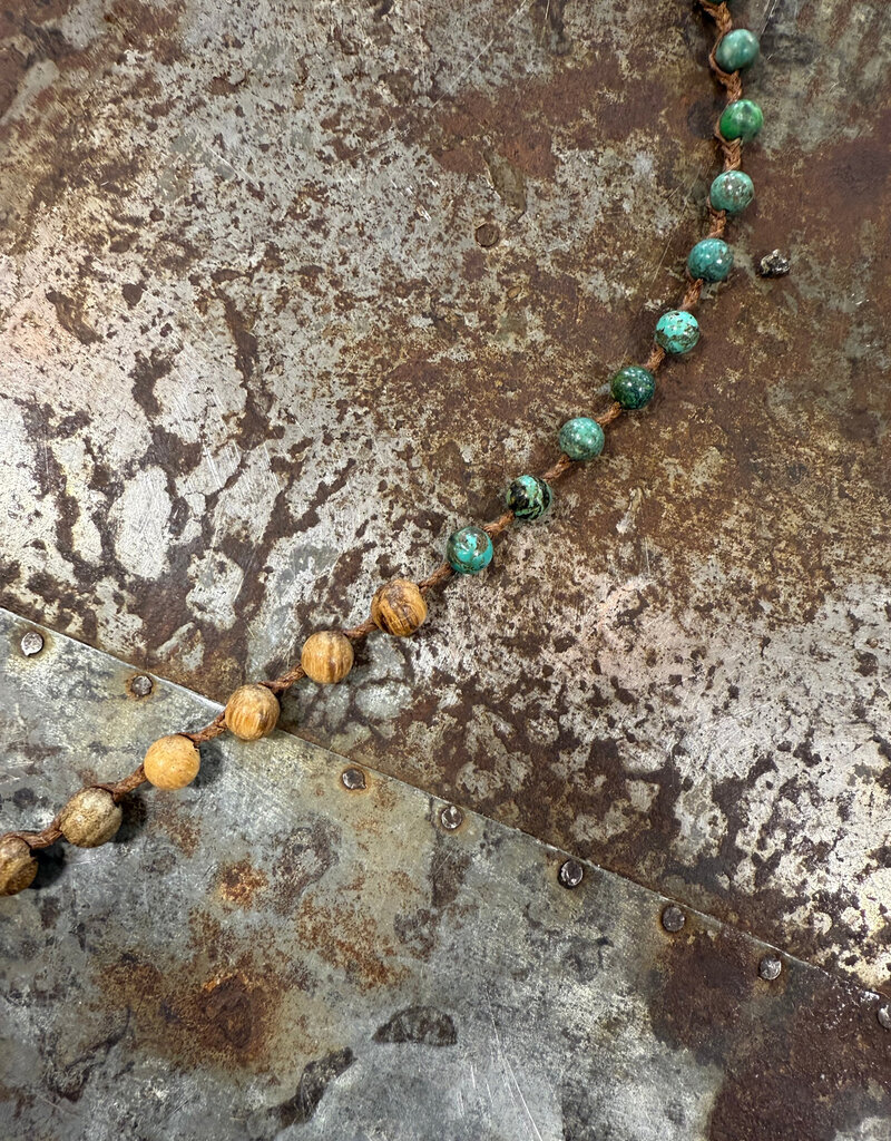 Jonas and Muse Necklaces - Size Large - Handmade Original Bead, Stone, and Silver by Artist Liz Jonas