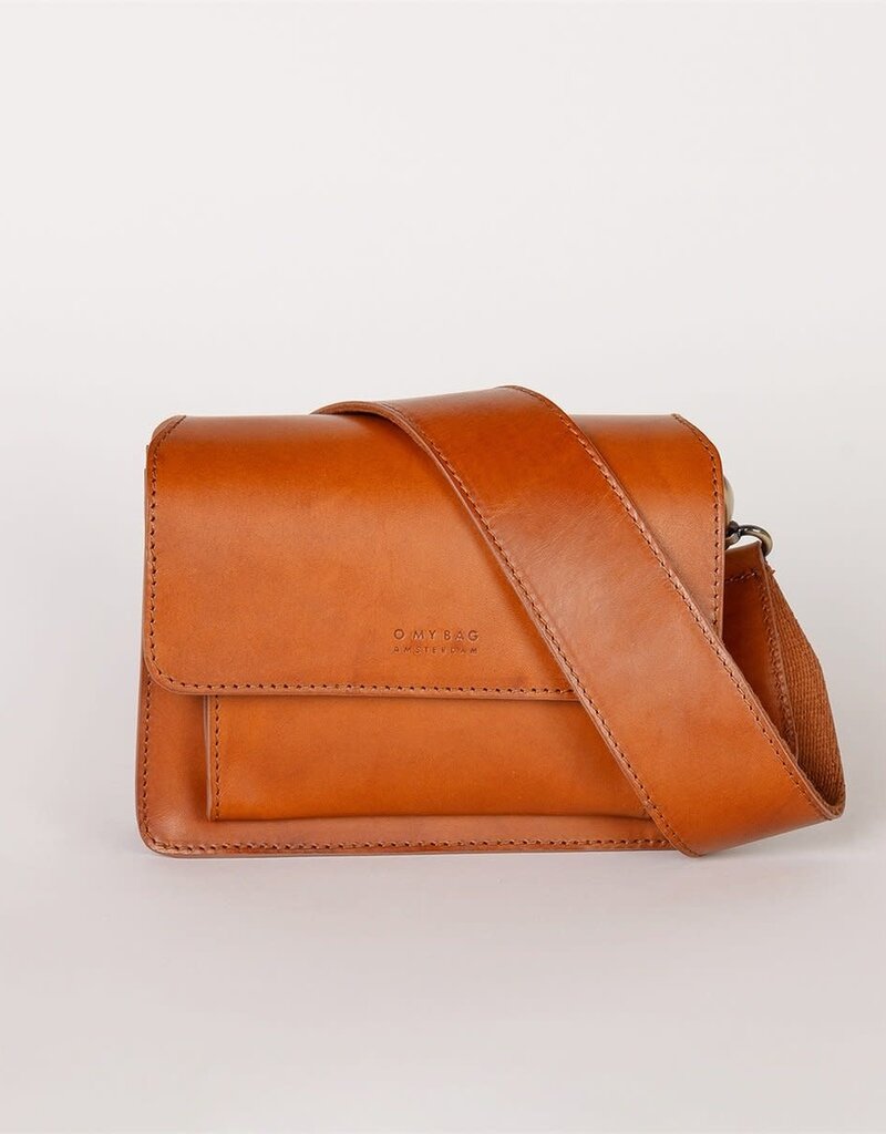 Austin Mini Bag in Cognac Classic Leather w/ Wide Leather and Thin Straps