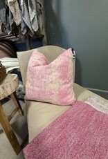 Pink Moroccan Cactus Silk Pillow with insert 22 x 22