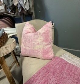 Pink Moroccan Cactus Silk Pillow with insert 22 x 22