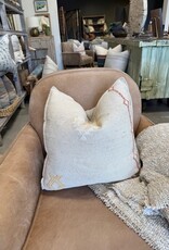 Cream Moroccan Cactus Silk Pillow with Insert 22 x 22