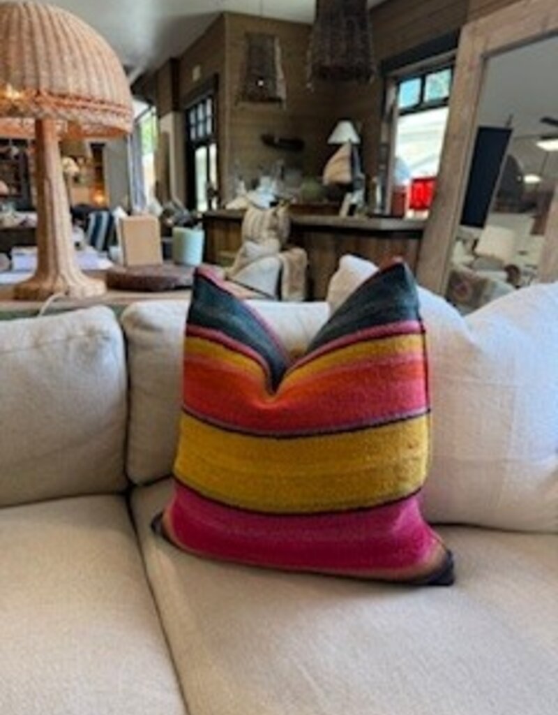 Bolivian Vintage Pillow with insert 22 x 22