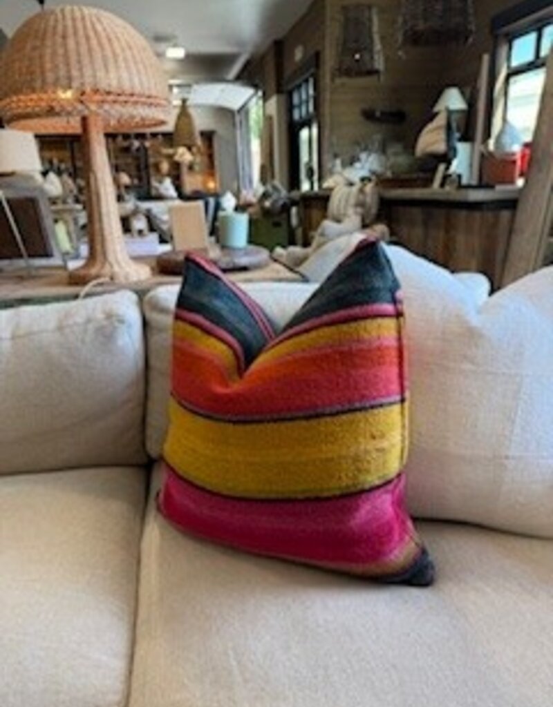 Bolivian Vintage Pillow with insert 22 x 22