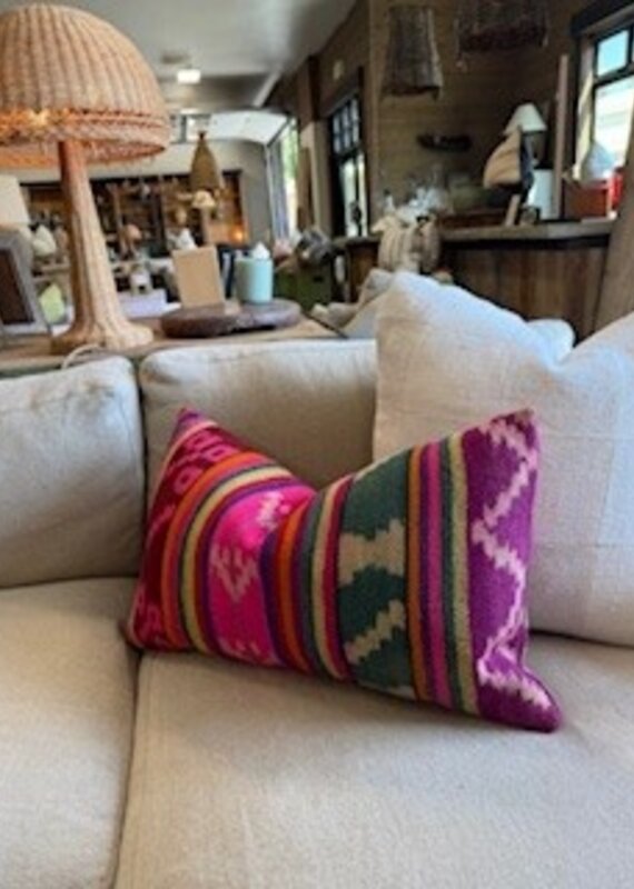 Bolivian Vintage Pillow with insert 10 x 18