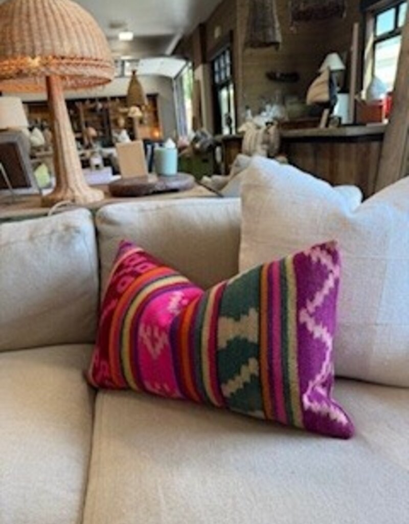Bolivian Vintage Pillow with insert 10 x 18
