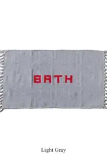 HANDLOOMED RECYCLE YARN BATH MAT Light Gray