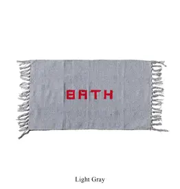 HANDLOOMED RECYCLE YARN BATH MAT Light Gray