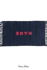 HANDLOOMED RECYCLE YARN BATH MAT Navy Blue