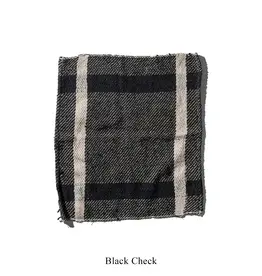 INDIA CLOTH Black Check 13.75 x 23.5