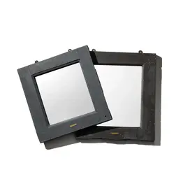 VINTAGE WINDOW MIRROR / Industrial Blue